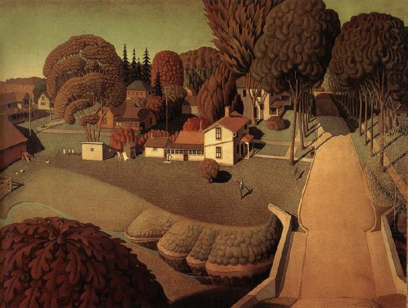 Hoover-s Birthplace, Grant Wood